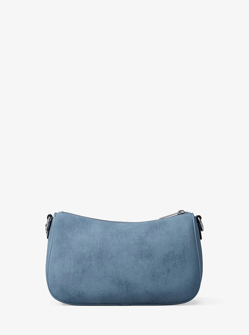 Carmela Medium Suede Convertible Crossbody Bag (DENIM)