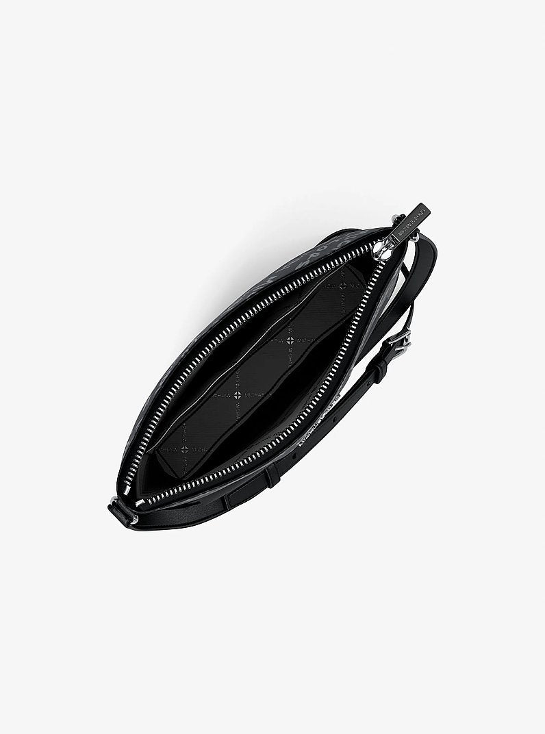 Prescott Small Logo Printed Nylon Crossbody Bag (BLACK)