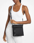 Prescott Small Logo Printed Nylon Crossbody Bag (BLACK)