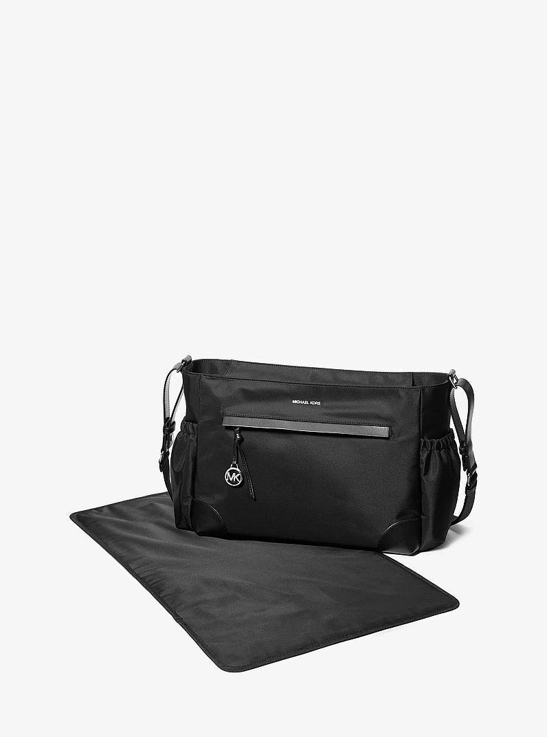 Prescott Large Nylon Diaper Bag (BLACK)