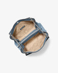 Christina Medium Suede Messenger Bag (DENIM)