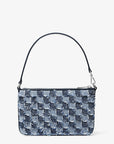Jet Set Travel Small Patchwork Denim Convertible Wristlet (WASHED DENIM)