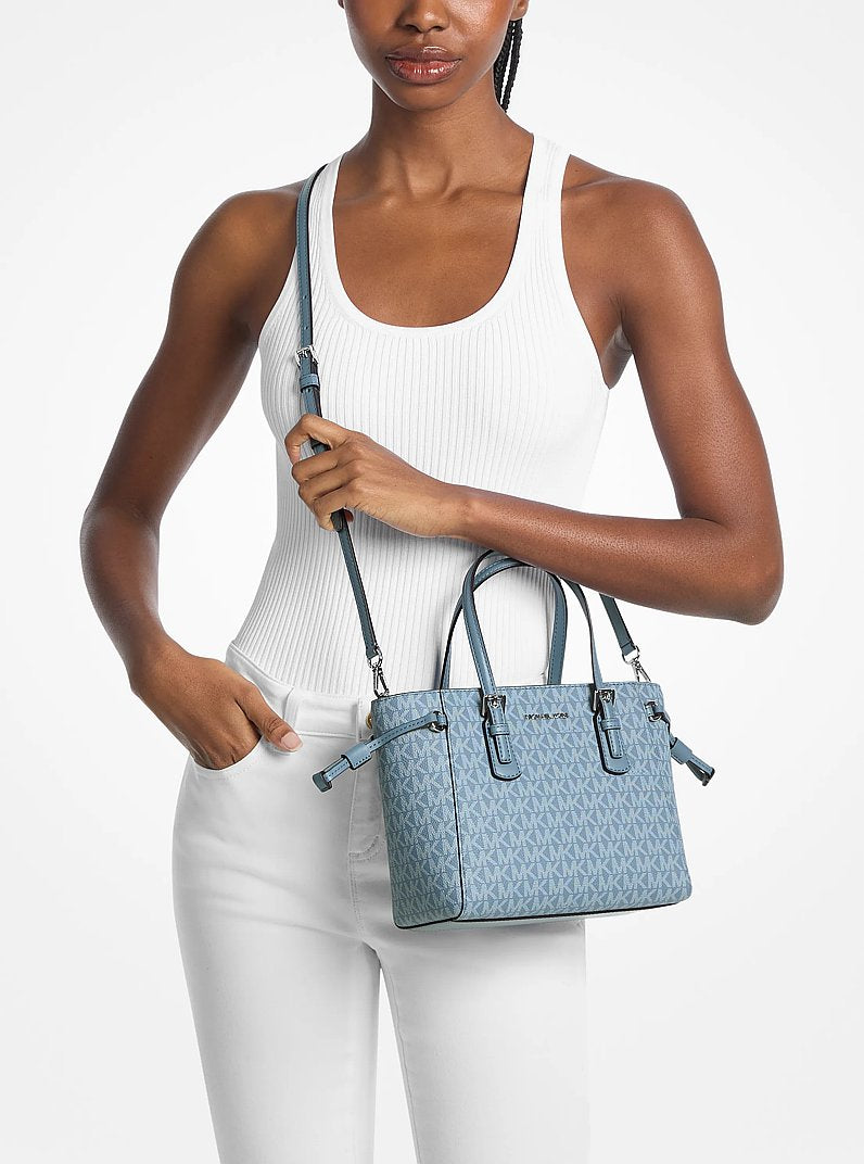 Voyager Extra-Small Signature Logo Tote Bag (DENIM)