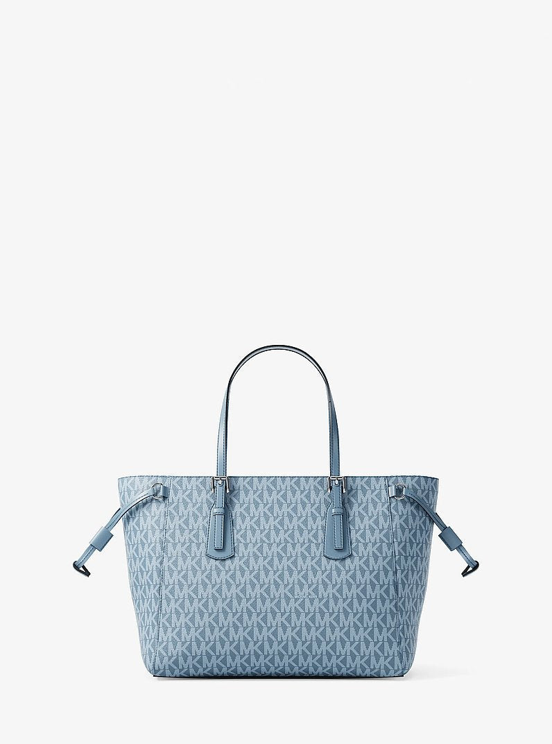 Voyager Extra-Small Signature Logo Tote Bag (DENIM)