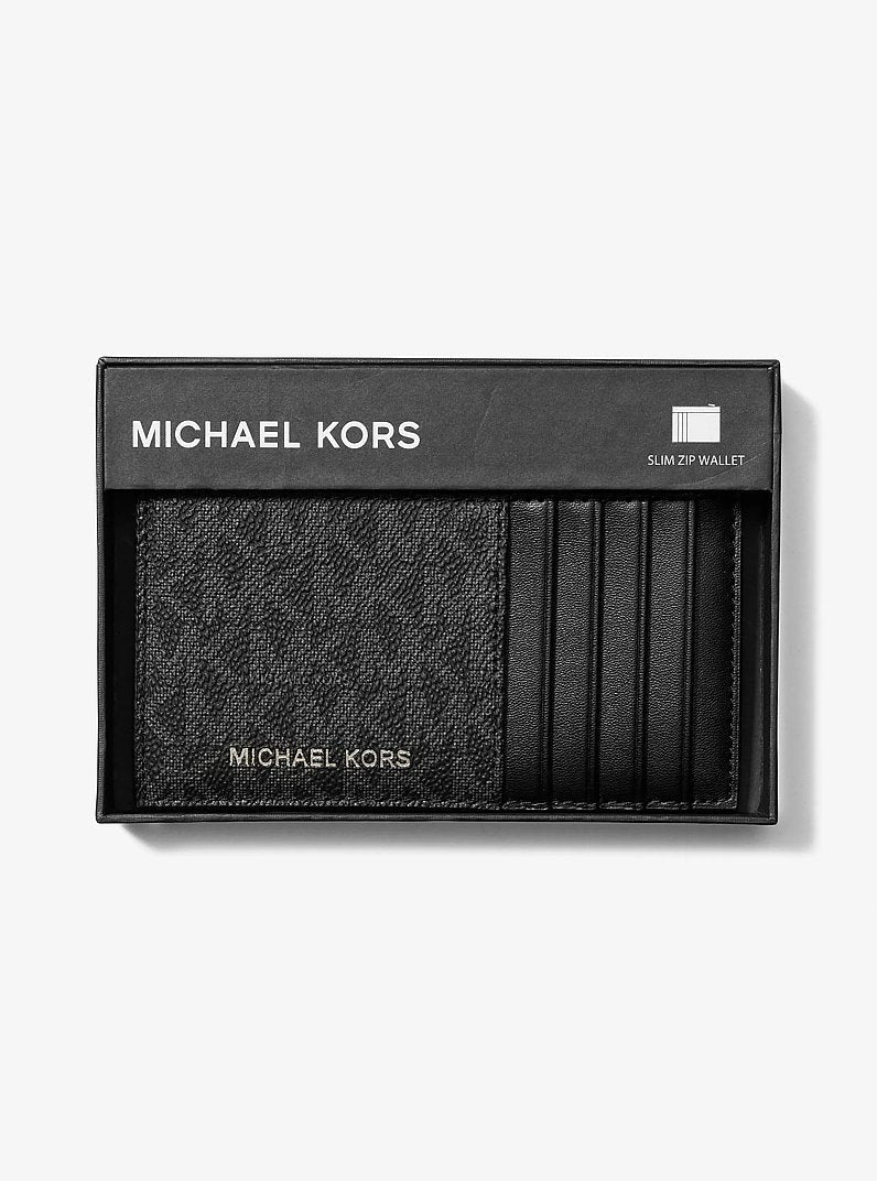 Cooper Slim Signature Logo Zip Wallet (BLACK)