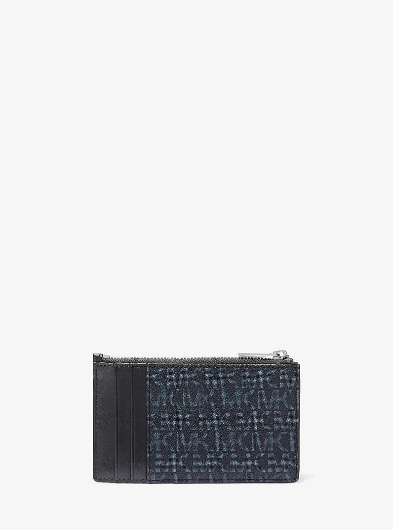 Cooper Slim Signature Logo Zip Wallet (ADMRL/PLBLUE)