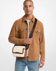 Cooper Medium Pebbled Leather and Signature Logo Camera Crossbody Bag (LT CRM/LUGG)