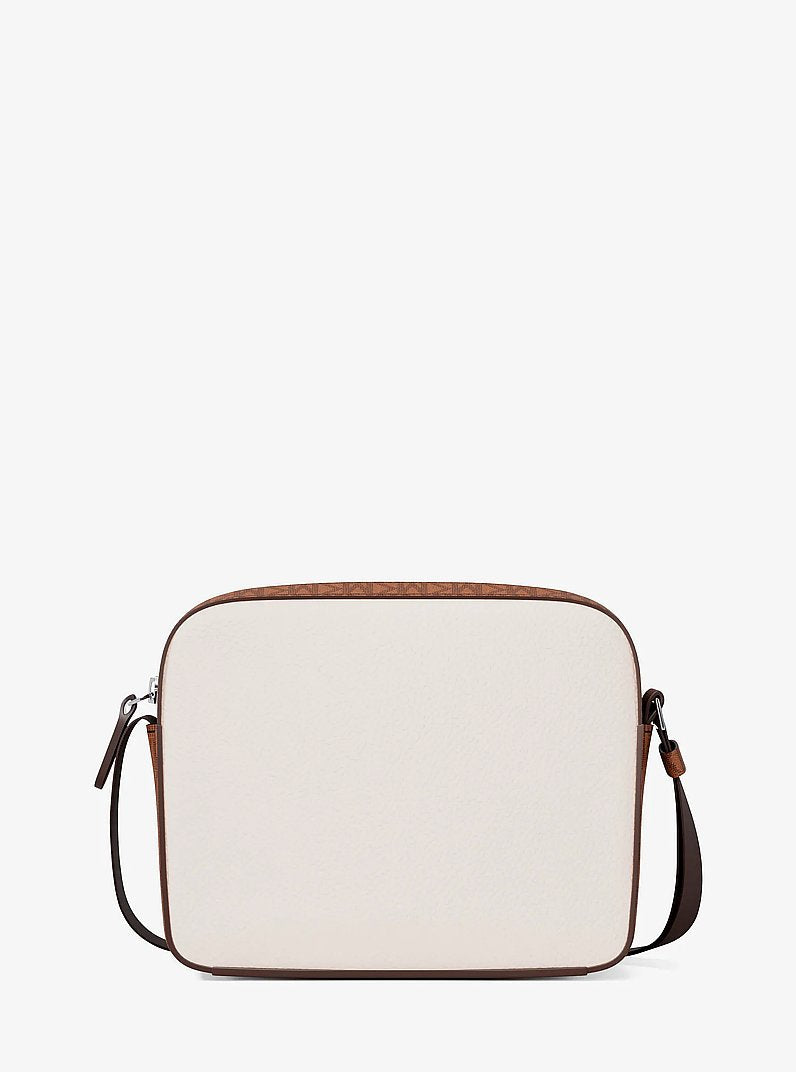 Cooper Medium Pebbled Leather and Signature Logo Camera Crossbody Bag (LT CRM/LUGG)