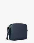 Cooper Medium Pebbled Leather and Signature Logo Camera Crossbody Bag (NAVY)