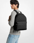 Cooper Medium Logo Debossed Dome Backpack (BLACK)