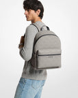 Cooper Medium Logo Debossed Dome Backpack (PEARL GREY)