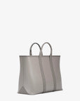 Cooper Medium Pebbled Leather and Signature Logo Tote Bag (PEARL GREY)