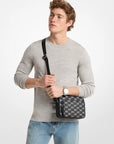 Cooper Logo Jacquard Denim Flight Bag (BLACK WASH)