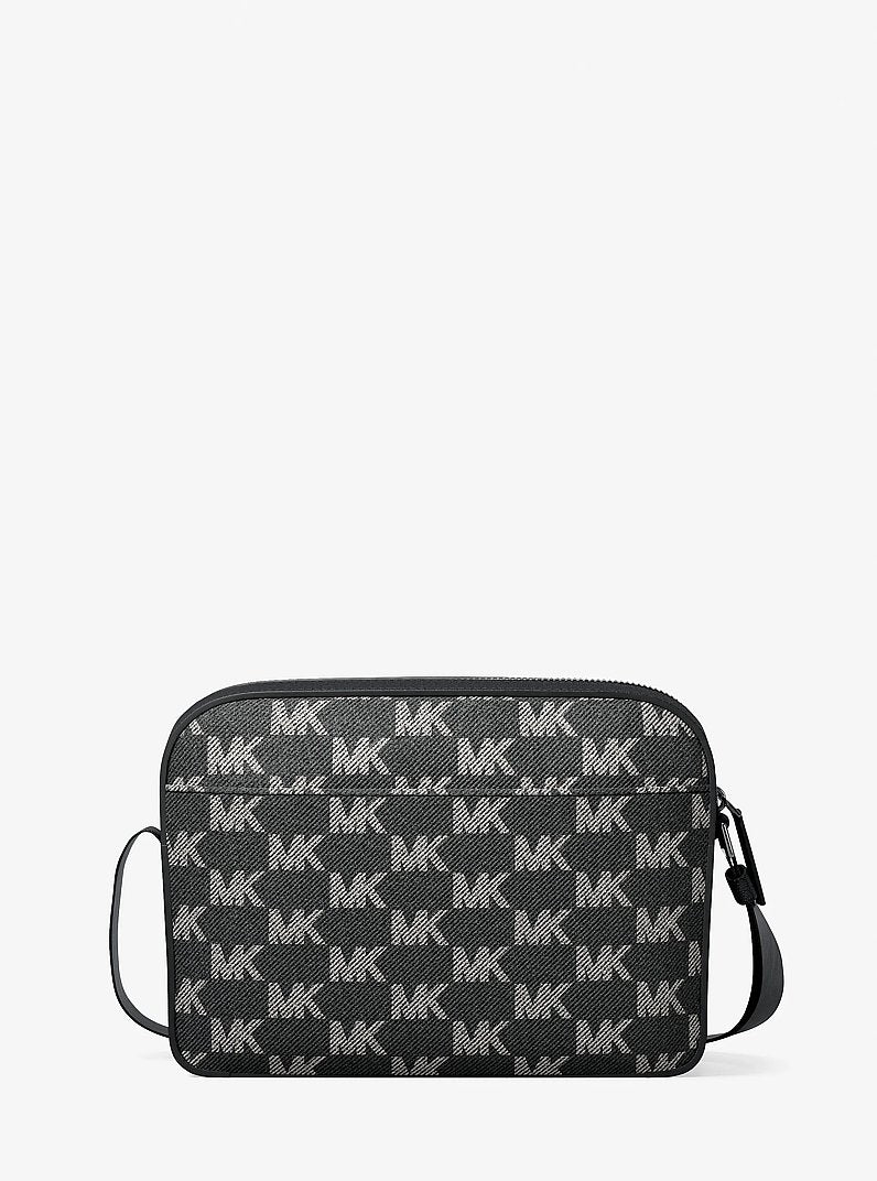 Cooper Logo Jacquard Denim Flight Bag (BLACK WASH)