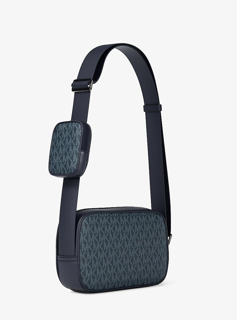 Cooper Signature Logo Camera Crossbody Bag With Pouch (ADMRL/PLBLUE)