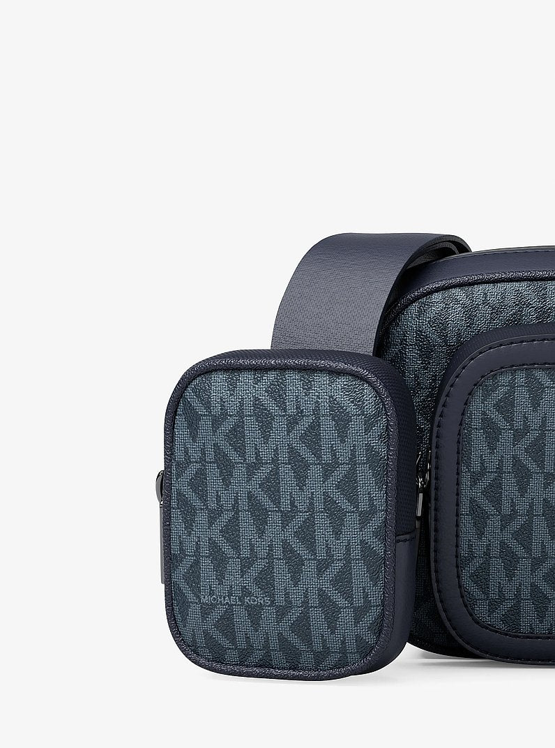 Cooper Signature Logo Camera Crossbody Bag With Pouch (ADMRL/PLBLUE)