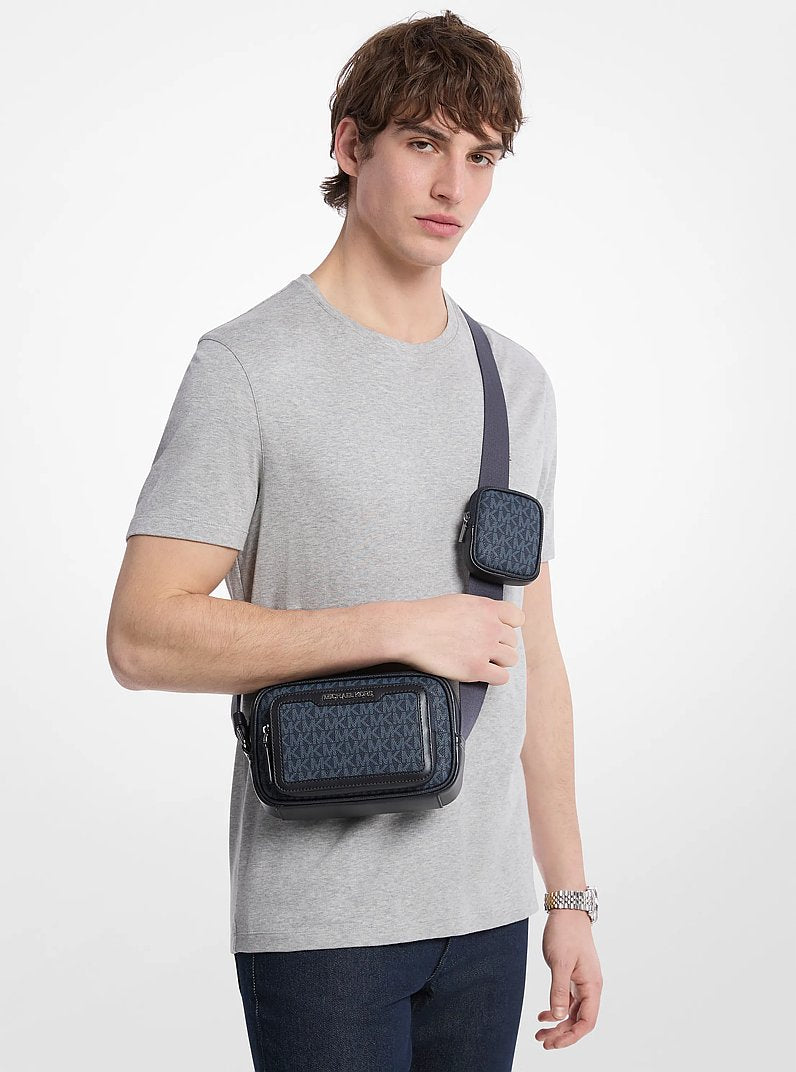 Cooper Signature Logo Camera Crossbody Bag With Pouch (ADMRL/PLBLUE)