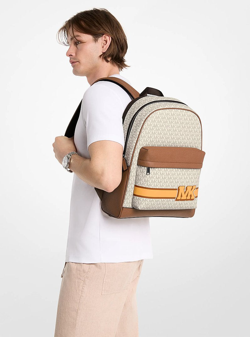 Pacey Embellished Striped Signature Logo Backpack (VANILLA COMBO)