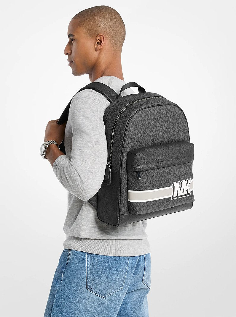 Pacey Embellished Striped Signature Logo Backpack (BLACK COMBO)