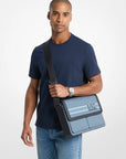 Pacey Embellished Signature Logo Messenger Bag (DENIM)