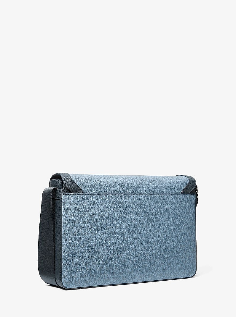 Pacey Embellished Signature Logo Messenger Bag (DENIM)