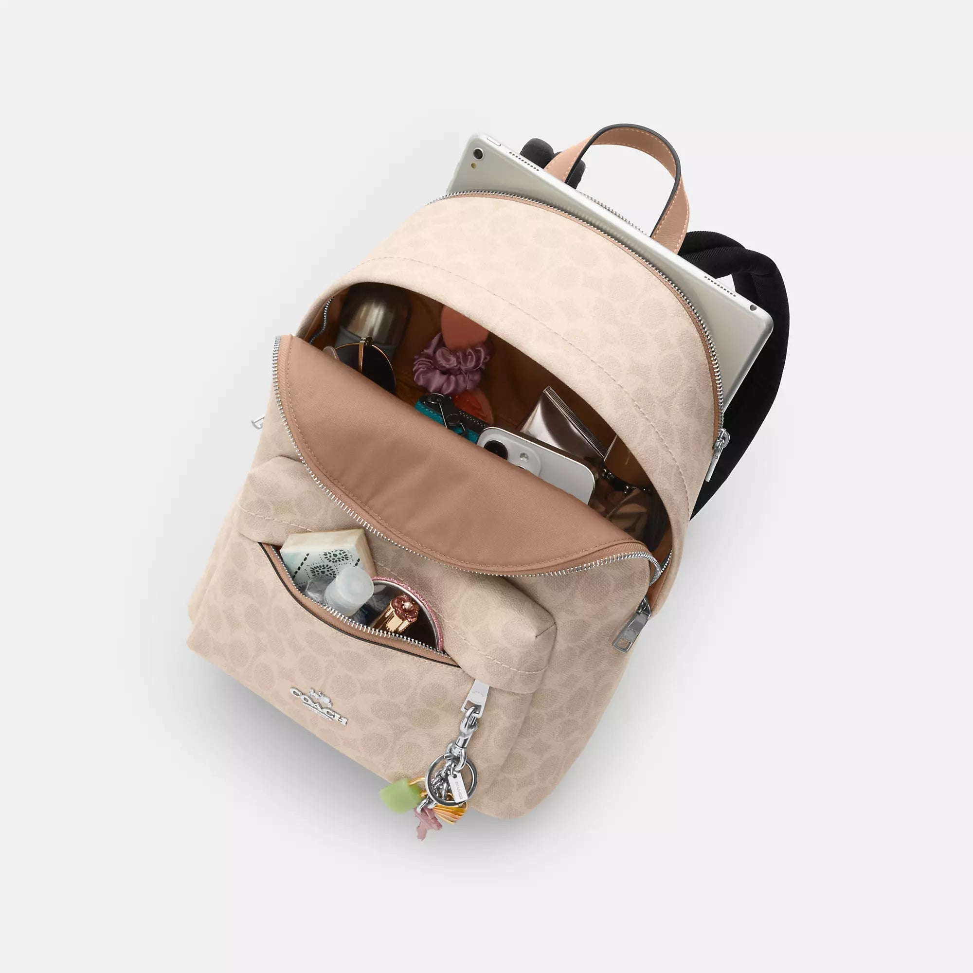 Taylor Small Backpack In Signature Canvas (Gold/Tan/Brown)