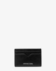 Hudson Pebbled Leather Card Case (BLACK)