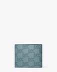 Hudson Logo Embossed Leather Billfold Wallet and Passcase (CHAMBRAY)