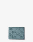 Hudson Logo Embossed Leather Billfold Wallet and Passcase (CHAMBRAY)