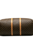 Brown LV Monogram Keepall Bandouliere 60 Travel Bag