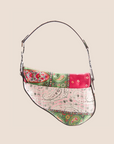 CHRISTIAN DOR SILK PATCHWORK SADDLE BAG