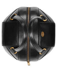 (WMNS) GCCI Unisex Leather Enamel Logo Handbag Black -PLT-