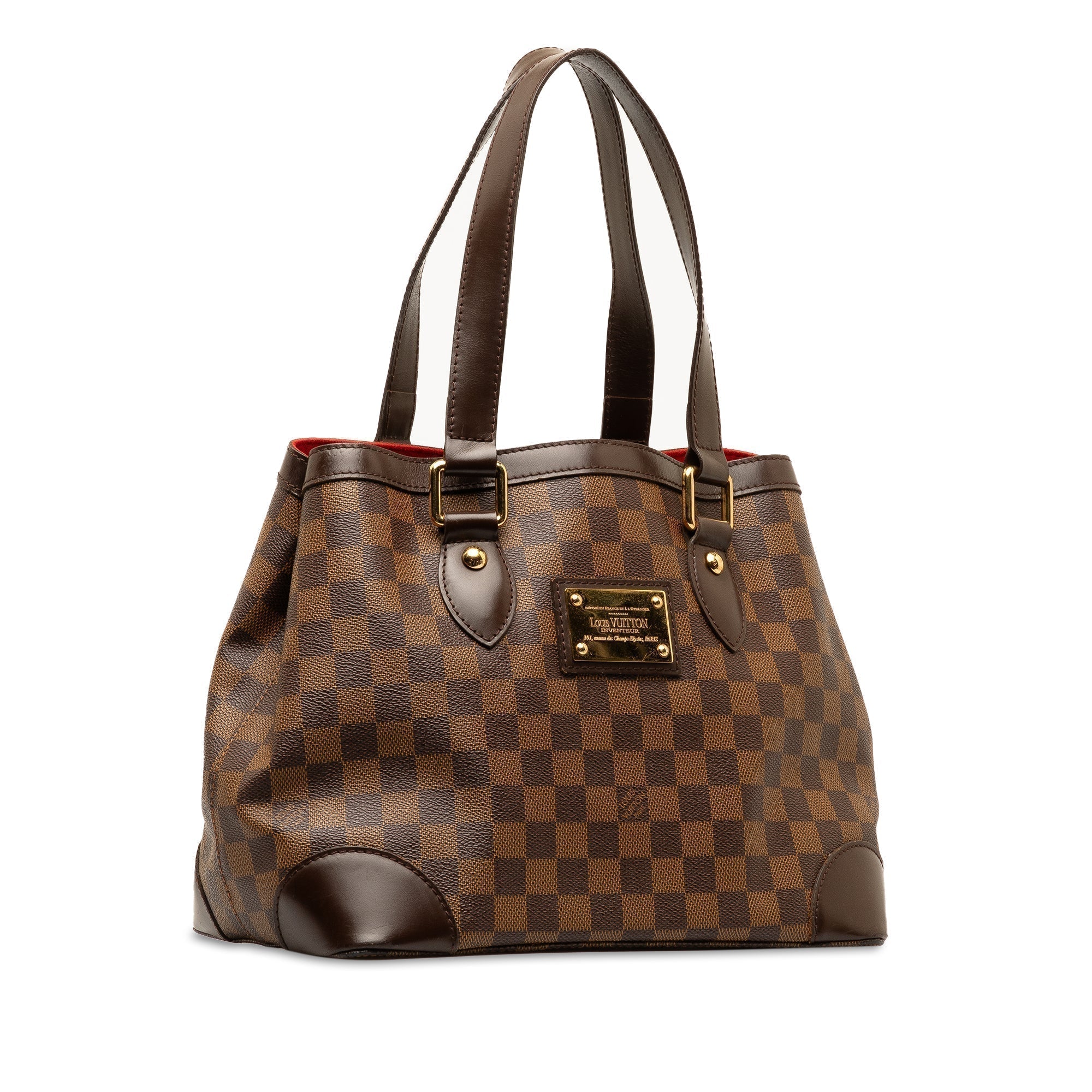 Brown LV Damier Ebene Hampstead PM Tote Bag