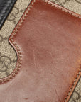 GCCI Gg Supreme Canvas And Leather Small Padlock Shoulder Bag