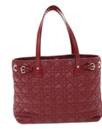 CHRISTIAN DOR Canage Panarea Hand Bag PVC Leather Red -BO- Auth