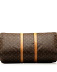 Brown LV Monogram Keepall Bandouliere 55 Travel Bag