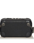 Black LV Taurillion Monogram Horizon Clutch Bag