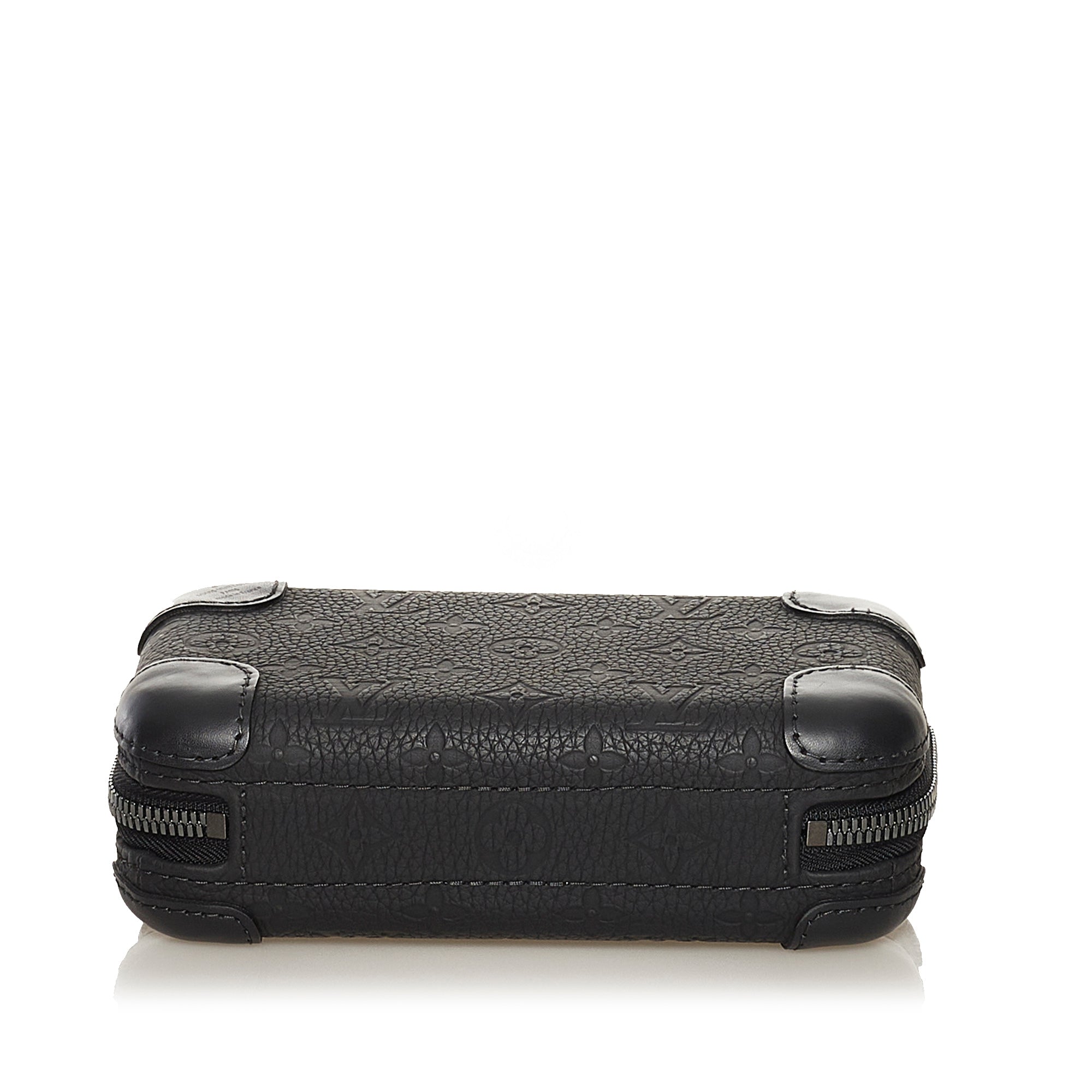 Black LV Taurillion Monogram Horizon Clutch Bag