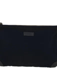 BBERRY Black label Clutch Bag Nylon Leather Navy Auth