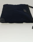 BBERRY Black label Clutch Bag Nylon Leather Navy Auth