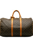 Brown LV Monogram Keepall 50 Travel Bag