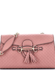Emily Chain Flap Bag MicroGCCIssima Leather Medium
