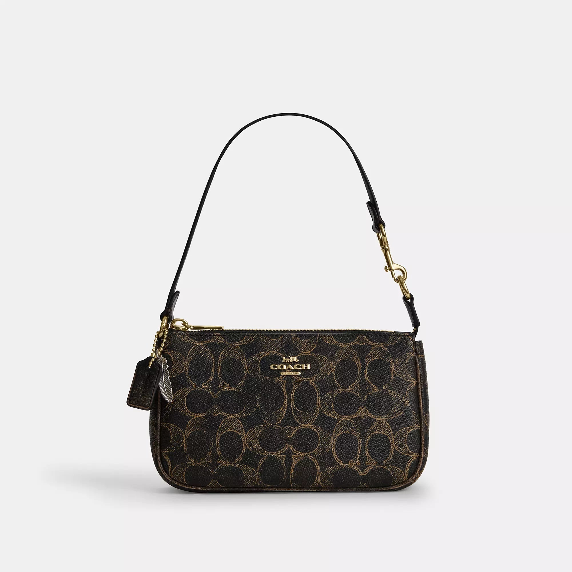 Nolita 19 In Loved Signature Canvas With Charms (Gold/Brown)