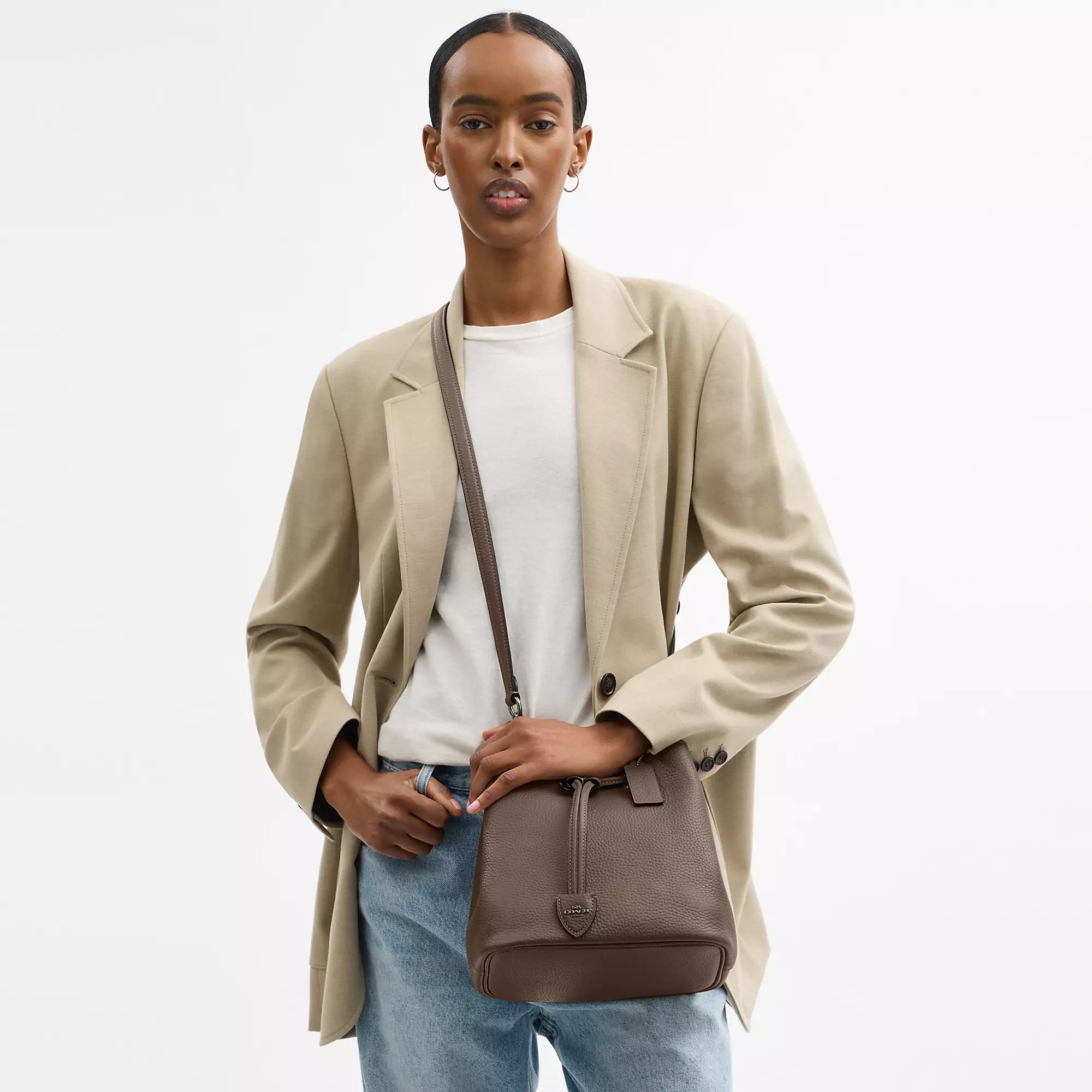 Rowan Bucket Bag (Gold/Black)