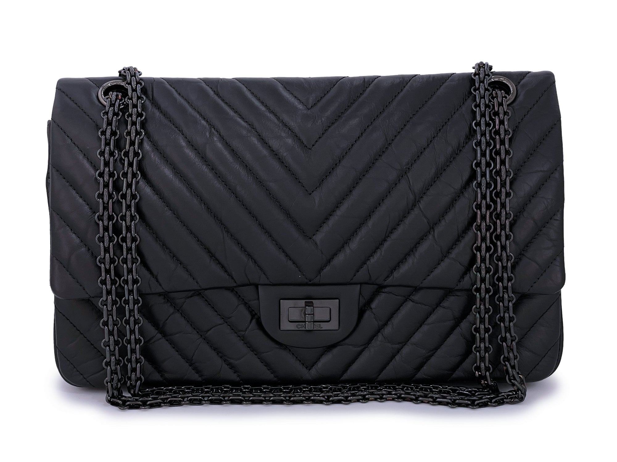 CHNL So Black Reissue 226 Medium Double Flap Bag
