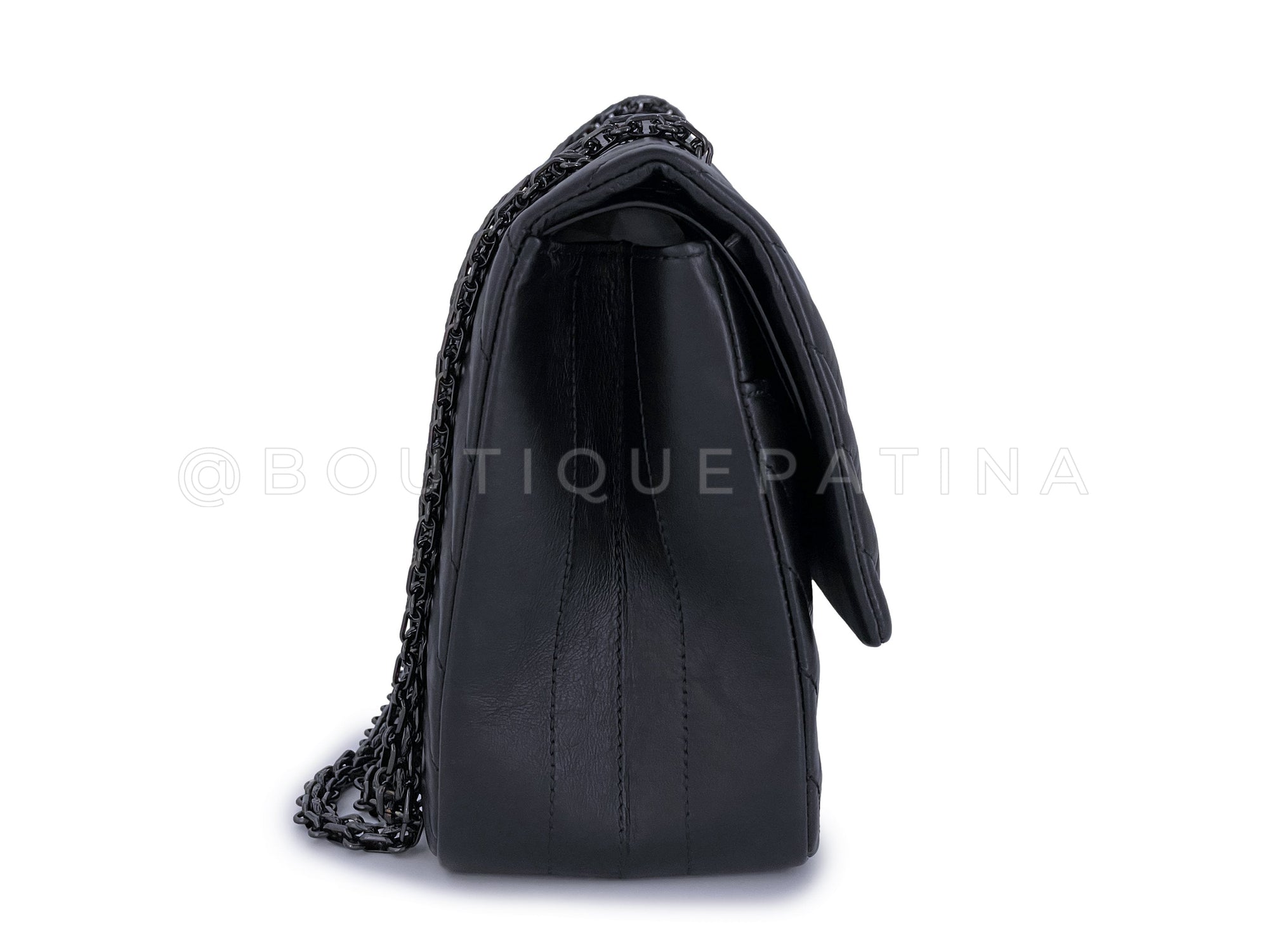 CHNL So Black Reissue 226 Medium Double Flap Bag