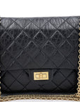 CHNL Black Aged Calfskin Reissue Medium 226 2.55 Flap Bag GHW