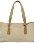PRD Hand Bag Nylon Cream Auth