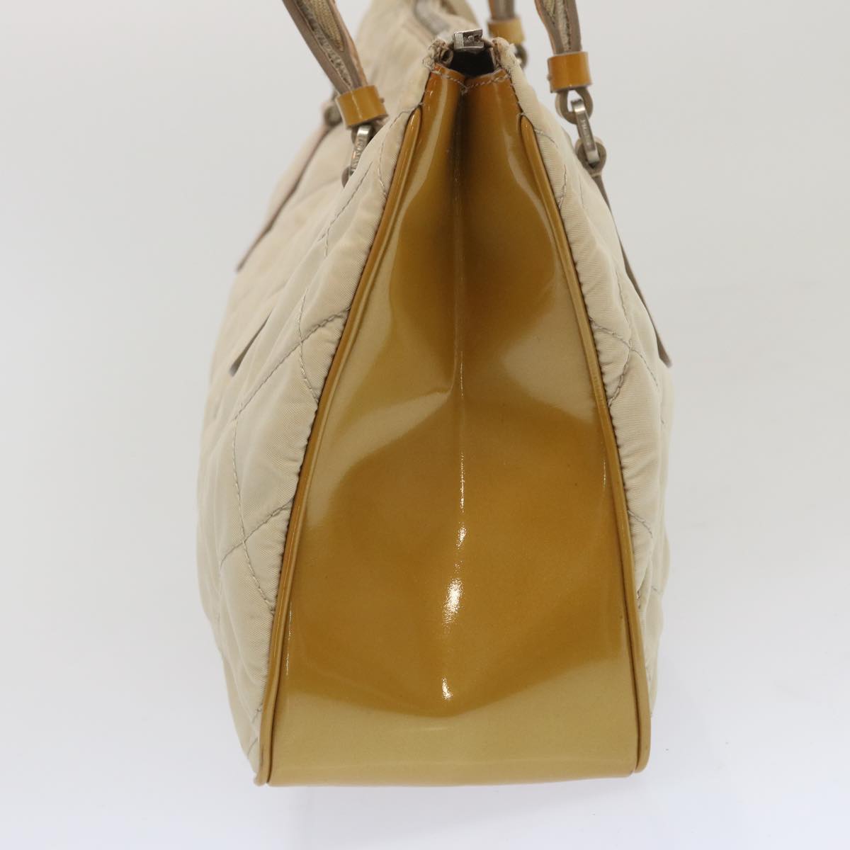 PRD Hand Bag Nylon Cream Auth