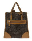 PRD Hand Bag Wool Brown Auth
